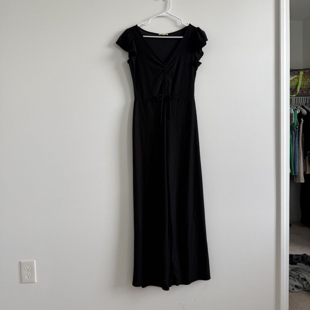 Rolla Coster Black Lightweight Jumpsuit Summer Minimalist Classic Stretch Medium - Picture 2 of 9